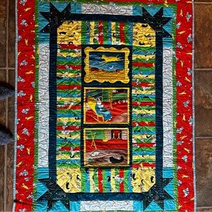 Beautifully Handmade Detailed Goodnight Moon Children’s Quilt Blanket